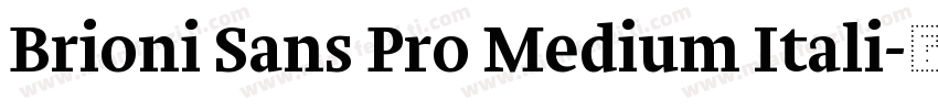 Brioni Sans Pro Medium Itali字体转换